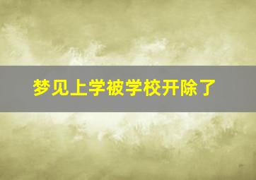 梦见上学被学校开除了