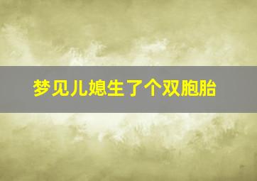 梦见儿媳生了个双胞胎