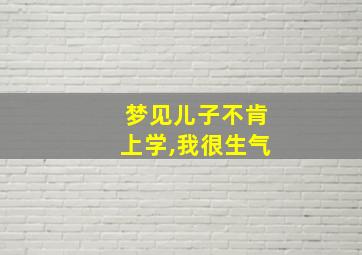 梦见儿子不肯上学,我很生气