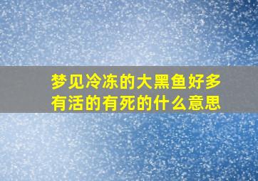 梦见冷冻的大黑鱼好多有活的有死的什么意思