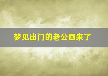 梦见出门的老公回来了