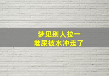 梦见别人拉一堆屎被水冲走了