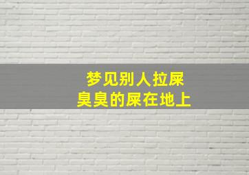 梦见别人拉屎臭臭的屎在地上