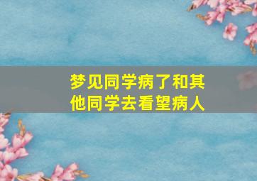 梦见同学病了和其他同学去看望病人