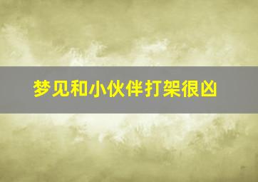 梦见和小伙伴打架很凶