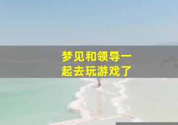 梦见和领导一起去玩游戏了