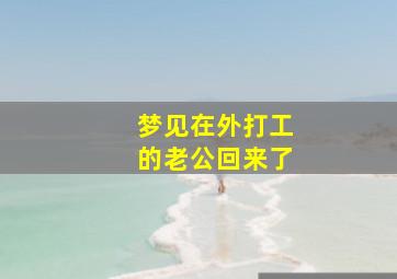 梦见在外打工的老公回来了