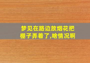 梦见在路边放烟花把棚子弄着了,啥情况啊