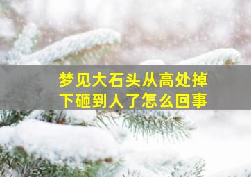 梦见大石头从高处掉下砸到人了怎么回事