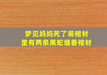 梦见妈妈死了装棺材里有两条黑蛇缠着棺材