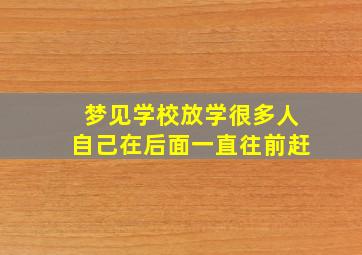 梦见学校放学很多人自己在后面一直往前赶