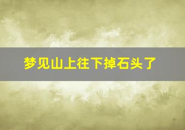 梦见山上往下掉石头了