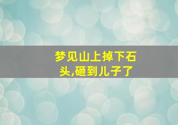 梦见山上掉下石头,砸到儿子了