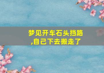 梦见开车石头挡路,自己下去搬走了