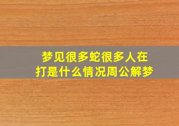 梦见很多蛇很多人在打是什么情况周公解梦