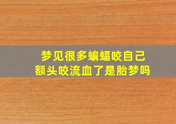 梦见很多蝙蝠咬自己额头咬流血了是胎梦吗