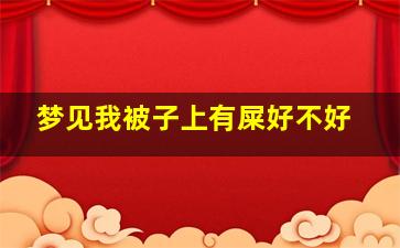 梦见我被子上有屎好不好