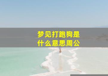 梦见打跑狗是什么意思周公