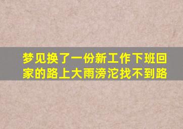 梦见换了一份新工作下班回家的路上大雨滂沱找不到路