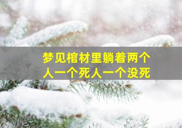 梦见棺材里躺着两个人一个死人一个没死