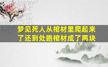 梦见死人从棺材里爬起来了还到处跑棺材成了两块