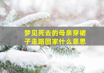 梦见死去的母亲穿裙子走路回家什么意思