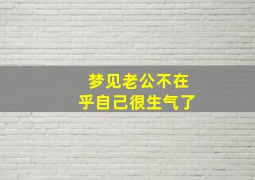 梦见老公不在乎自己很生气了