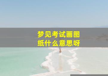 梦见考试画图纸什么意思呀