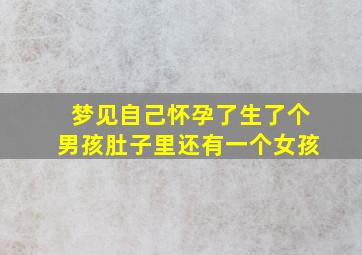 梦见自己怀孕了生了个男孩肚子里还有一个女孩