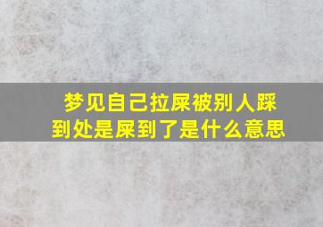 梦见自己拉屎被别人踩到处是屎到了是什么意思