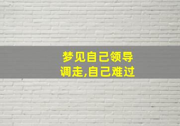 梦见自己领导调走,自己难过