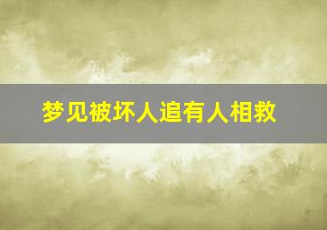 梦见被坏人追有人相救