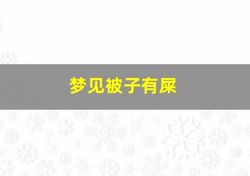 梦见被子有屎