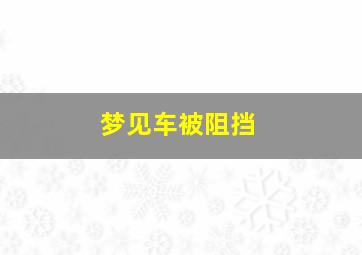 梦见车被阻挡