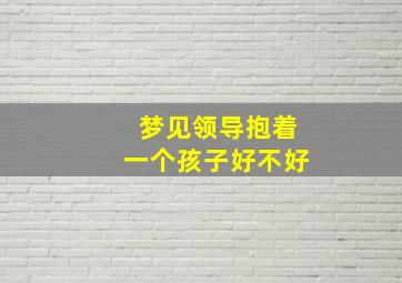 梦见领导抱着一个孩子好不好