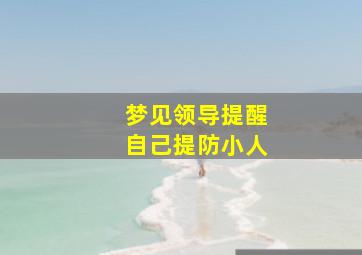 梦见领导提醒自己提防小人