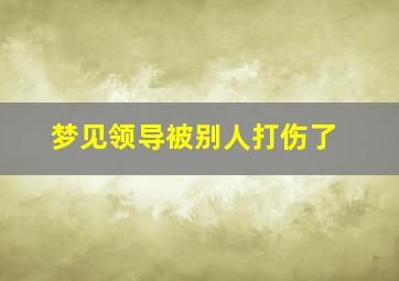 梦见领导被别人打伤了