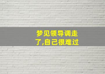 梦见领导调走了,自己很难过