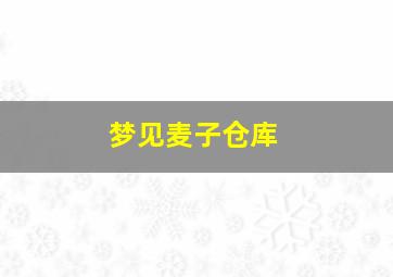 梦见麦子仓库