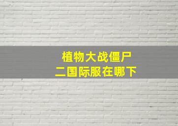 植物大战僵尸二国际服在哪下