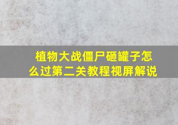 植物大战僵尸砸罐子怎么过第二关教程视屏解说