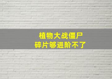 植物大战僵尸碎片够进阶不了