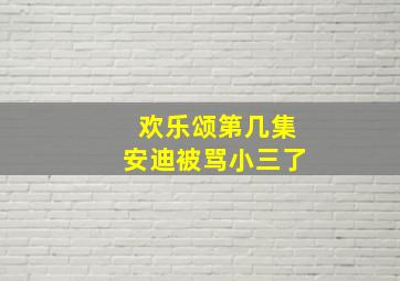 欢乐颂第几集安迪被骂小三了