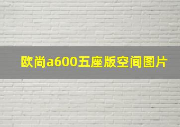 欧尚a600五座版空间图片