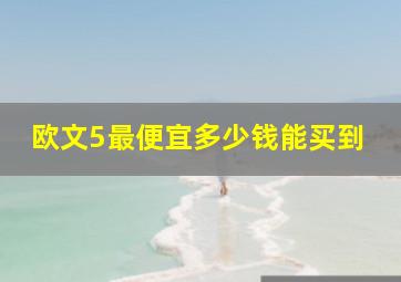 欧文5最便宜多少钱能买到