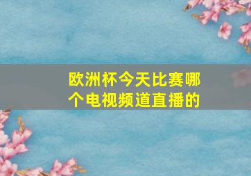 欧洲杯今天比赛哪个电视频道直播的