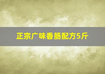 正宗广味香肠配方5斤