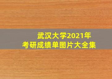 武汉大学2021年考研成绩单图片大全集