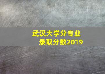 武汉大学分专业录取分数2019