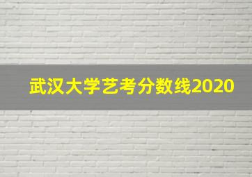 武汉大学艺考分数线2020